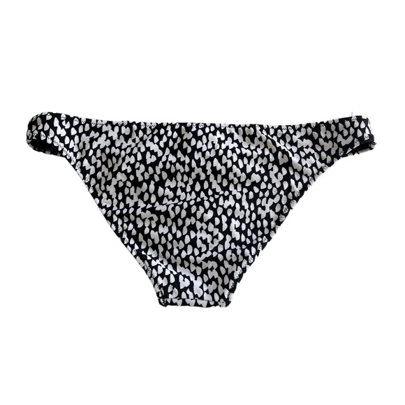 NWT SOLID & STRIPED The Eva Bikini Bottom In Black & White Painted Dot - Picture 4 of 7